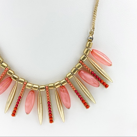 Apt. 9 Gold Tone Tube & Spikes Boho Chic Necklace - Picture 9 of 13